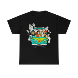 Cheech and Chong Scooby n Shaggy in the Mystery Machine Unisex Heavy Cotton Tee