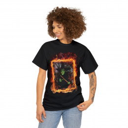 Flame framed Wicked Witch of the West from the land of Oz Men's Short Sleeve Tee